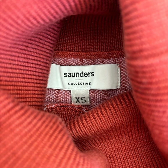Saunders Collective Wave Pattern Turtleneck Sweater XS - Picture 10 of 11